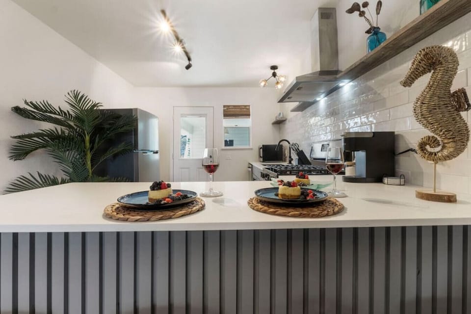 Our spacious kitchen is fully stocked and ready for your culinary endeavors!