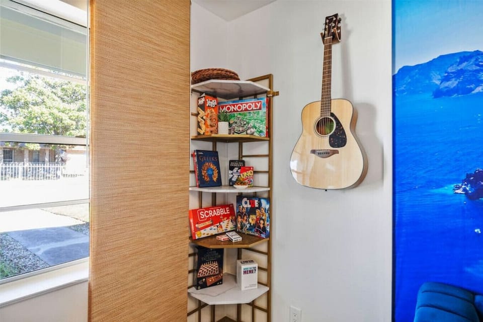 Play guitar and learn a new song! Or enjoy fun board games with your friends and family!