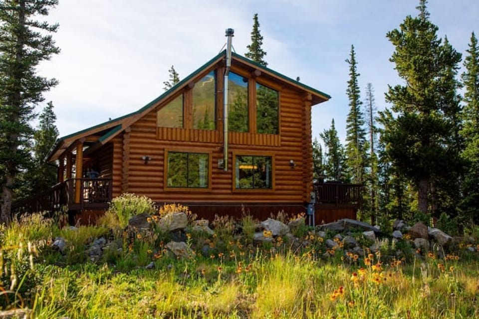 High Country Haven is a true log cabin, nestled among ancient bristlecone pines.