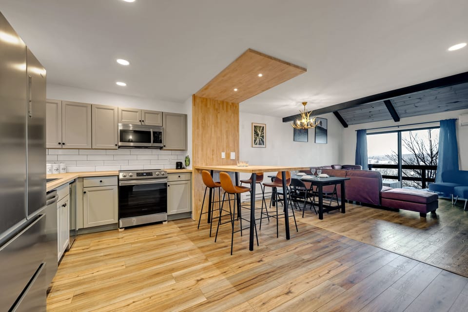 Open space Kitchen with Living provide roomy stay