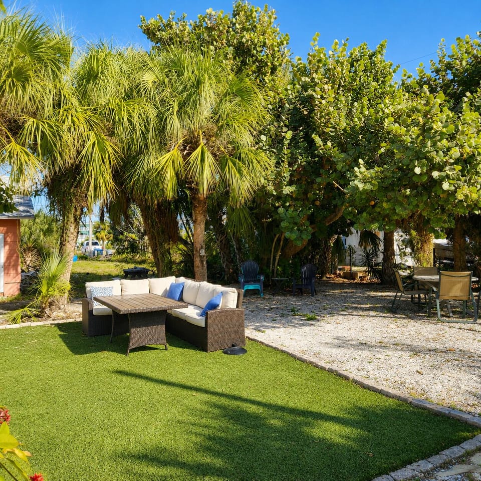 Spacious backyard