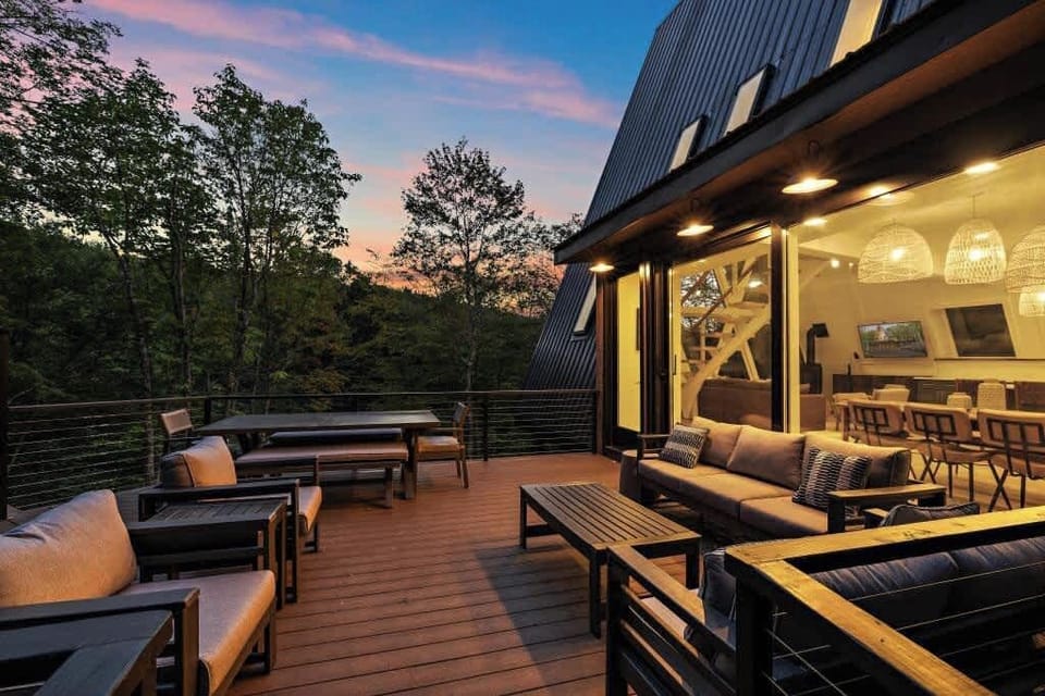 Relax and unwind on the deck surrounded by nature’s beauty.