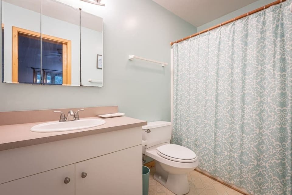 Mid Level Bedroom 1 Ensuite Full Bath with Shower, Vanity and Toilet