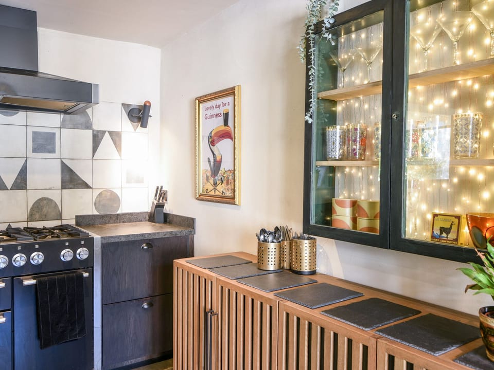 Fridge, dishwasher, electric kettle, toaster