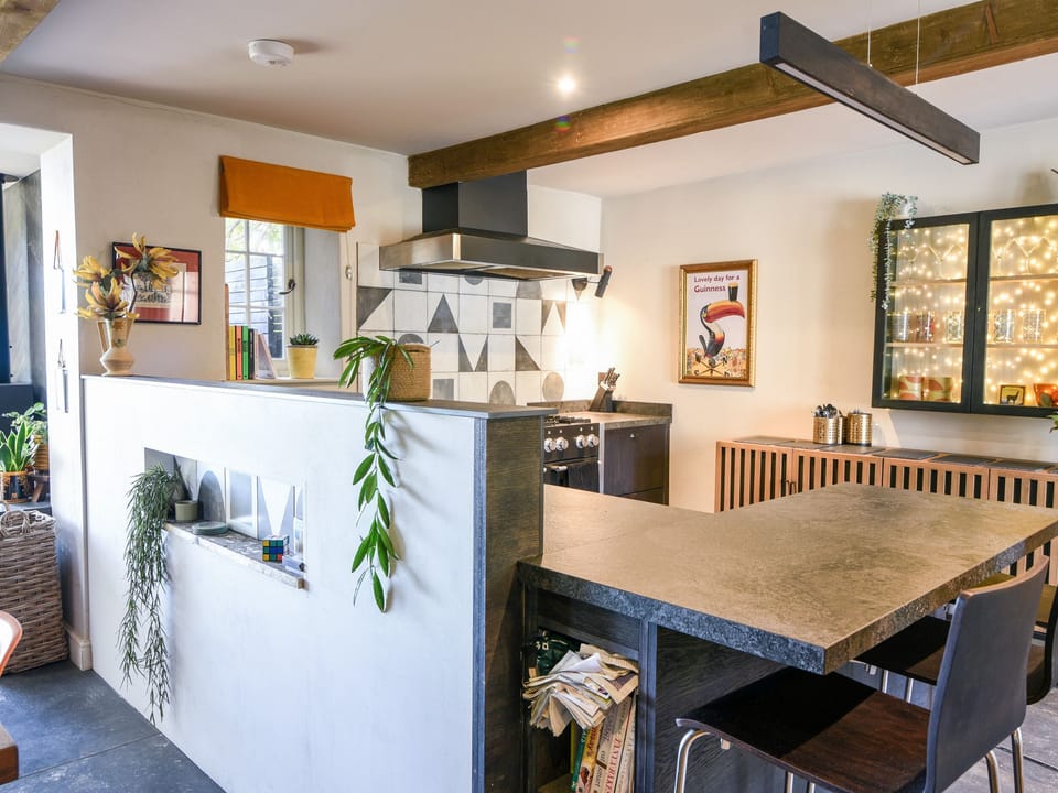Fridge, dishwasher, electric kettle, toaster