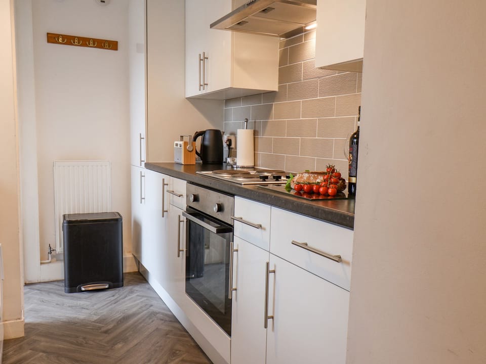 Fridge, dishwasher, electric kettle, toaster