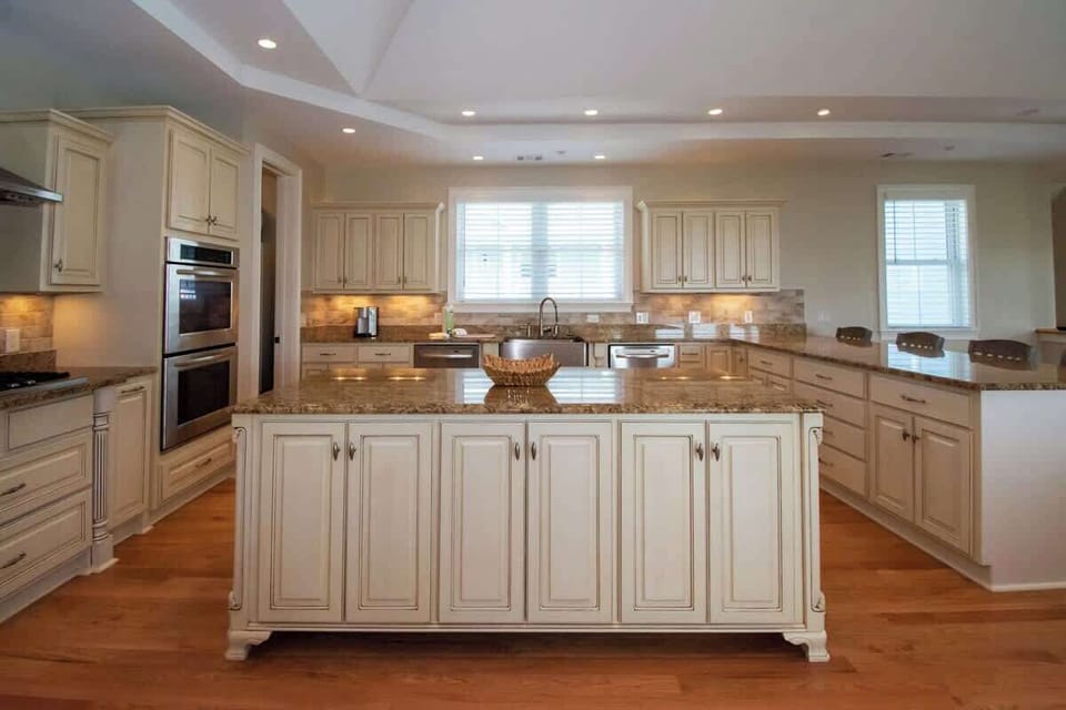 Massive open concept kitchen, dining and living room area