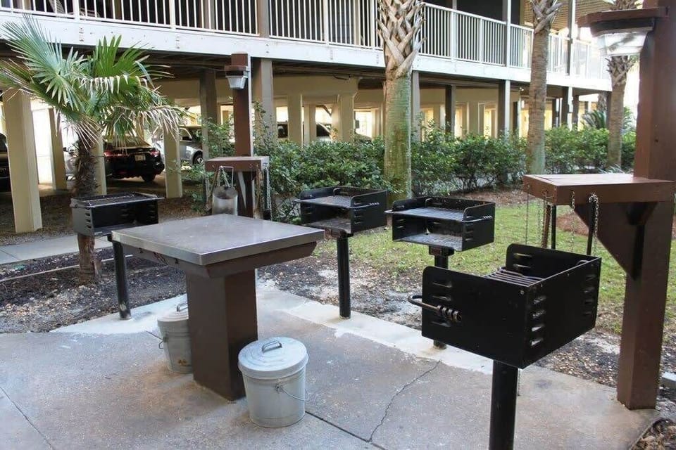 BBQ area by pool