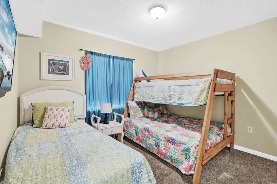 Bunk Room - Single Bed and Captain's Bunk (single over full bed). Sleeps 4 in this Bedroom. 