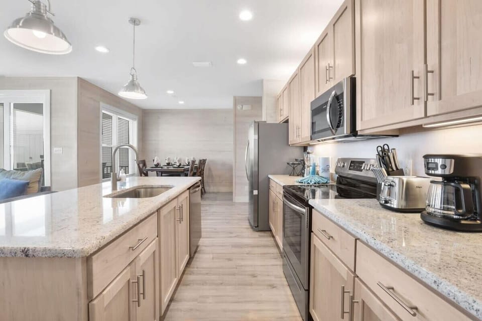 Well-equipped kitchen.
