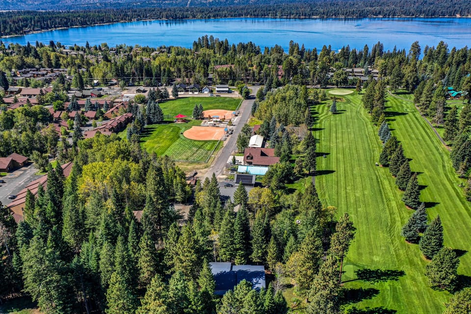 Aerial view of the home