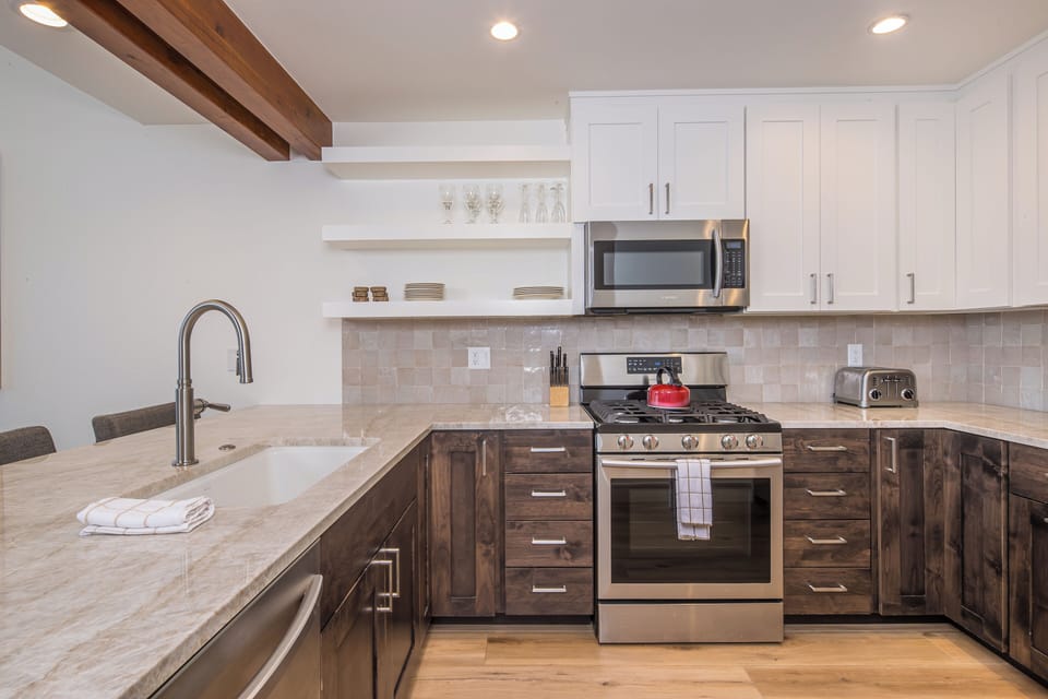Fully-stocked kitchen