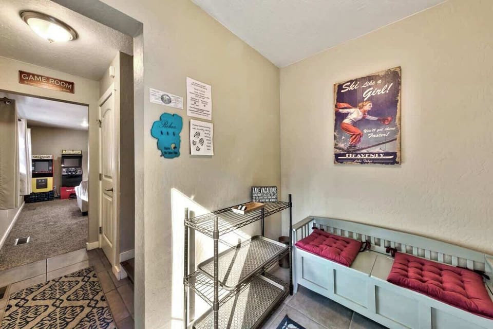 Nice entry mudroom, great for snow and summer gear.