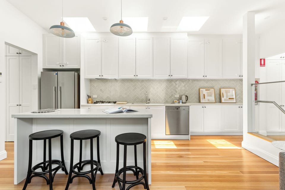 Modern kitchen with granite benchtops