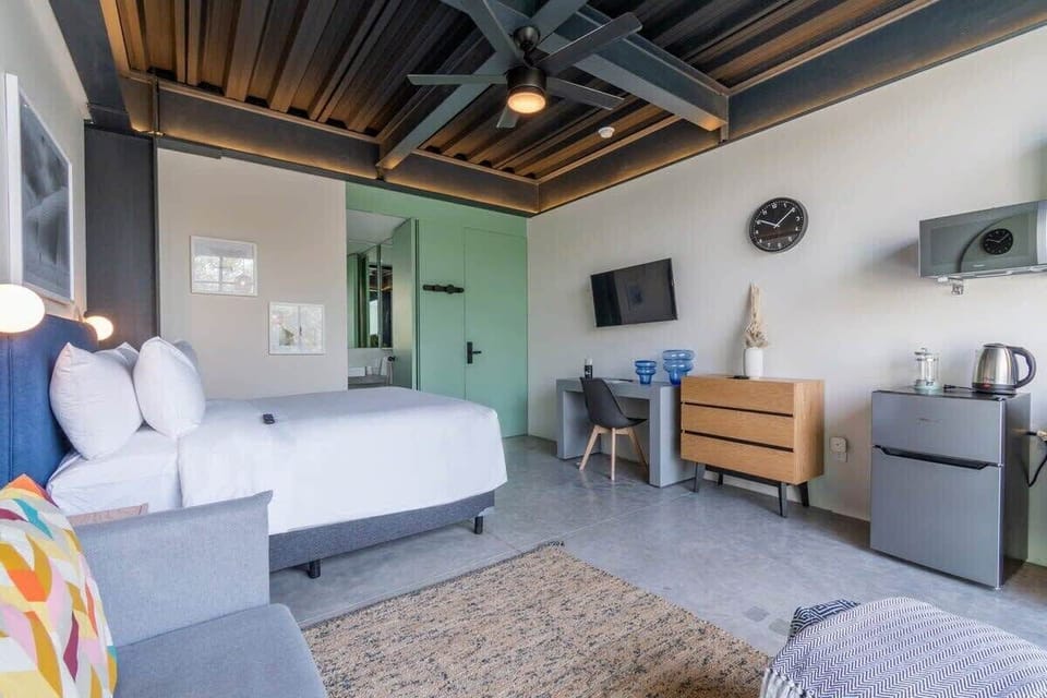 Loft with smart tv and working space