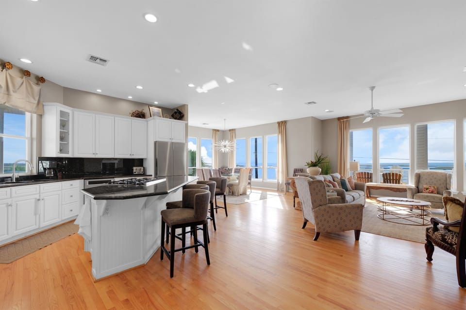 Spacious living spaces