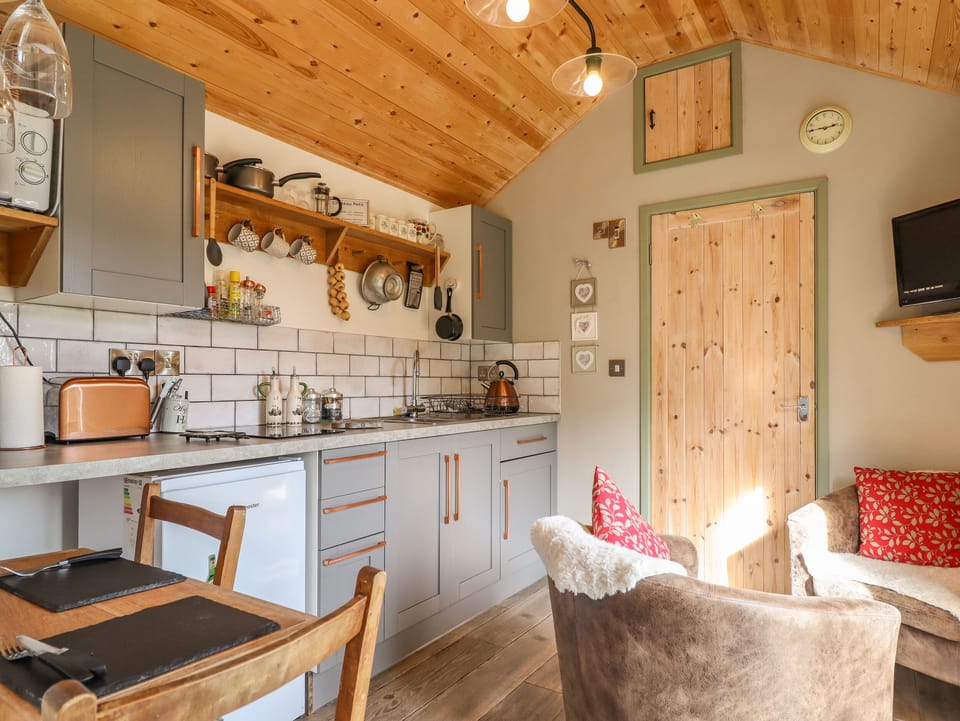 Fridge, dishwasher, electric kettle, toaster