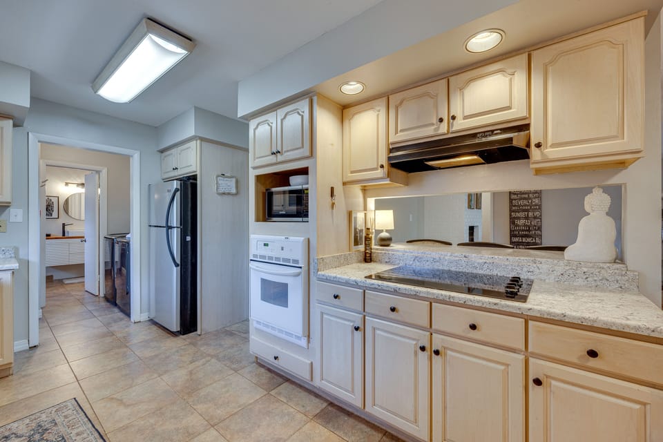Kitchen | Pet Friendly w/ Fee | Single-Story Home | Keyless Entry
