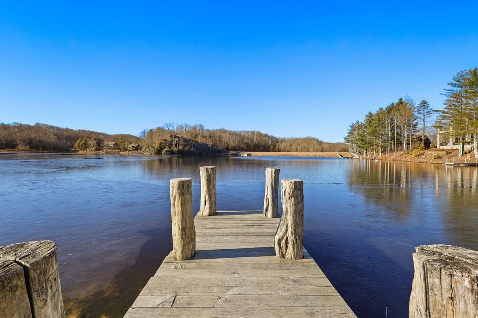 Our personal dock. We have a canoe under the deck you can use. 