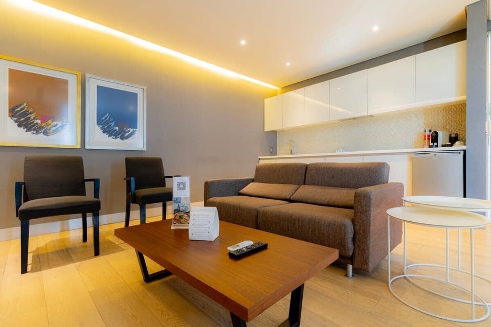 Relax in style with our equipped living area.