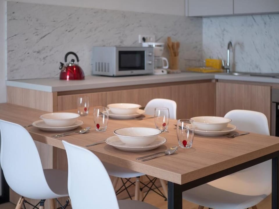 Exclusive Apartment | Private kitchen | Fridge, microwave, oven, cookware/dishes/utensils