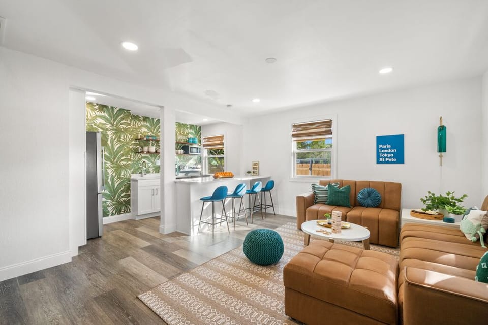 Spacious living room for the whole gang to get together and relax