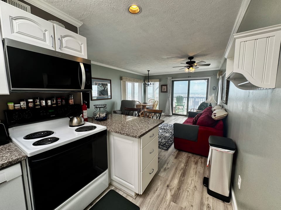 Kitchen and living room