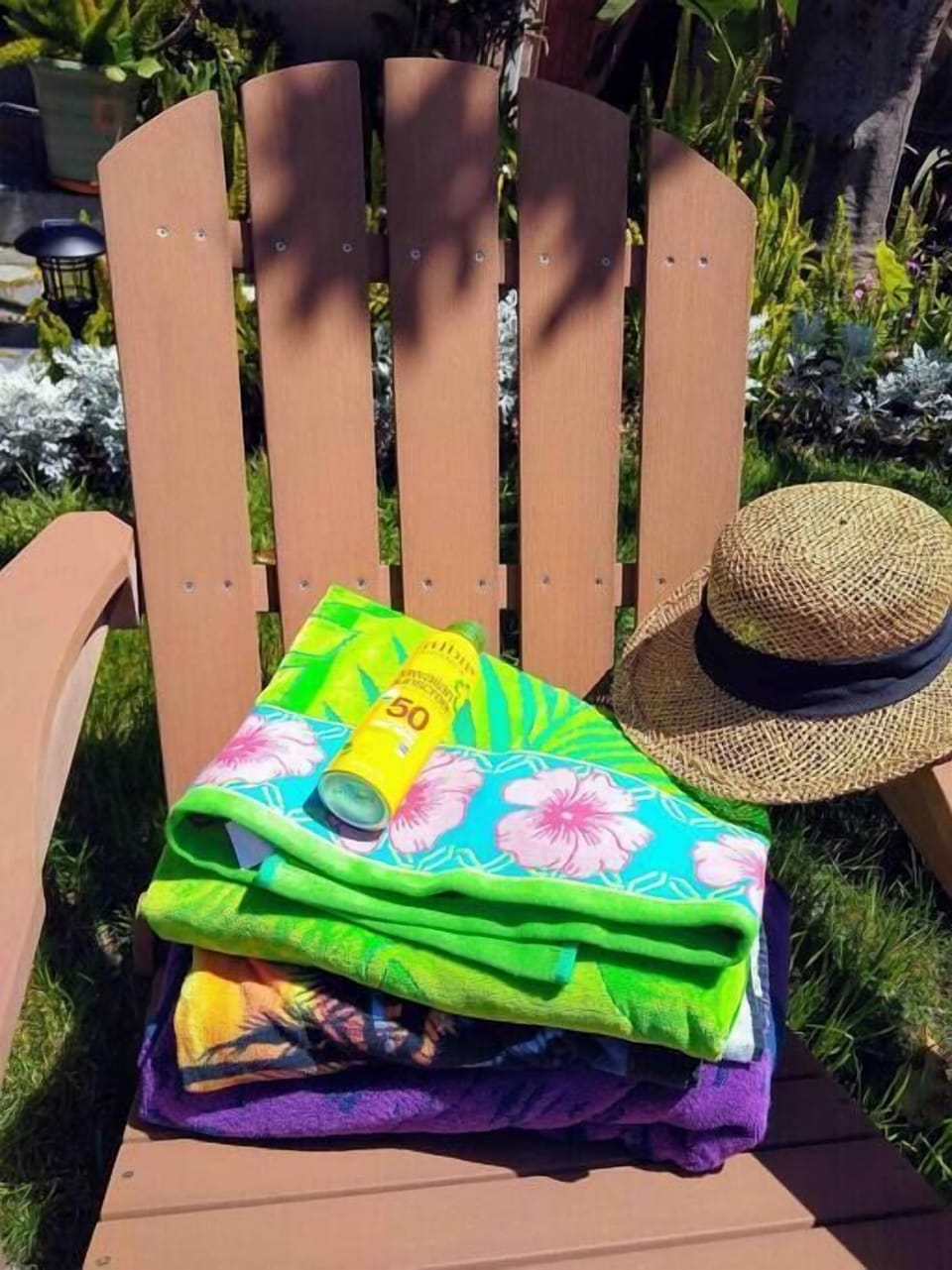 Relax on the Adirondack chairs with a good bookh
