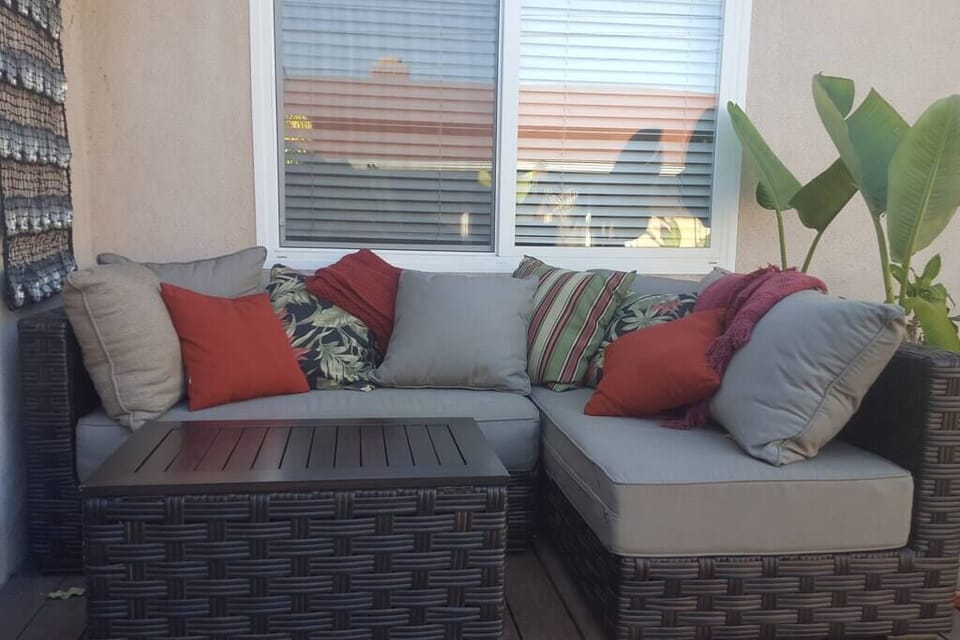 Cushy seating on the deck