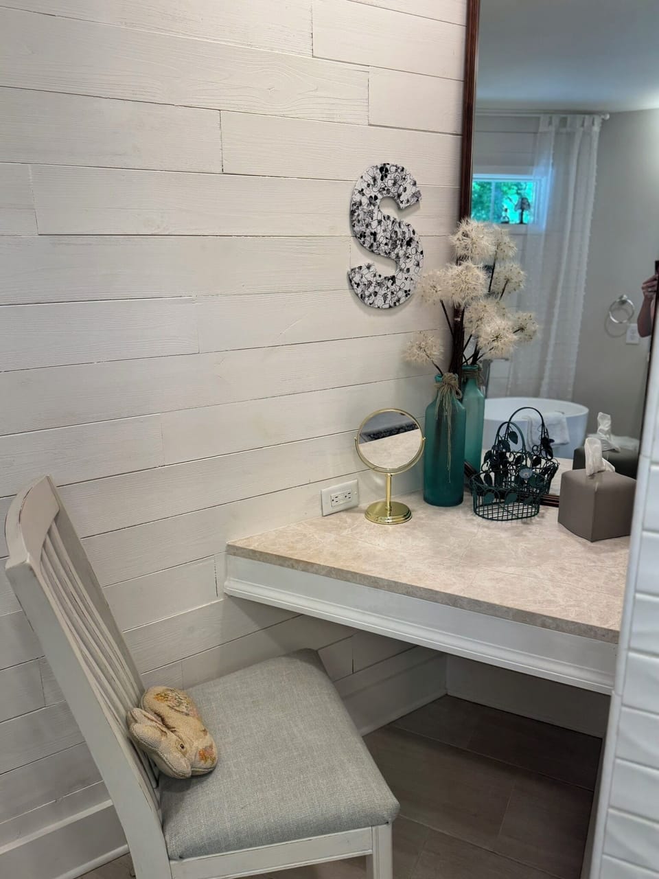 Seated make up area for Main level Bath/King Bedroom #1