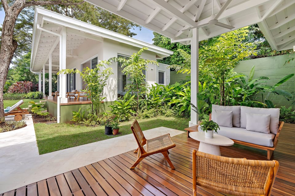 Chill out in our  outdoor lounge area, where nature vibes meet comfy seating