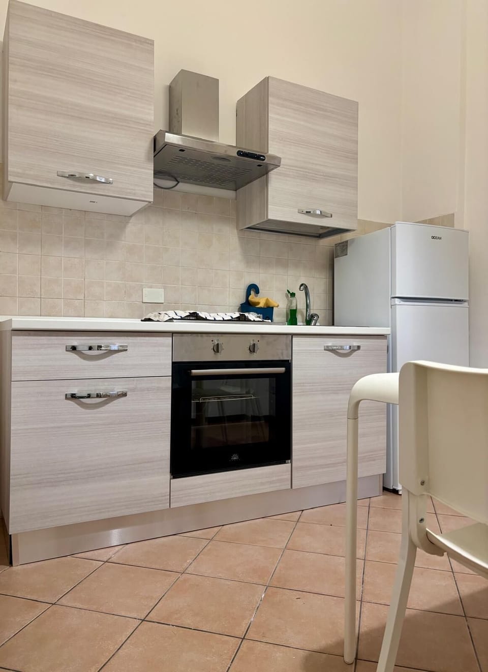 Fridge, microwave, coffee/tea maker, electric kettle