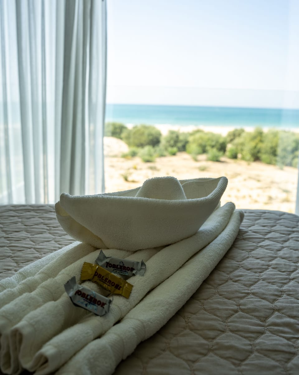 Premium bedding, in-room safe, blackout drapes, soundproofing