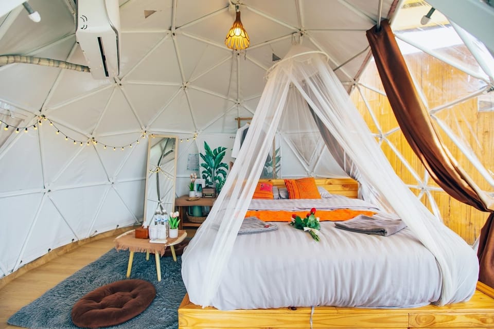Design Tent | Individually decorated, desk, blackout drapes, free WiFi