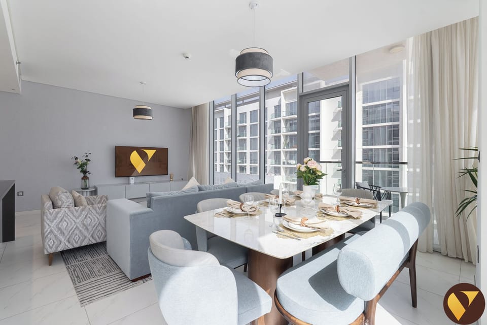 Luxury Apartment | Living area | 65-inch Smart TV with cable channels