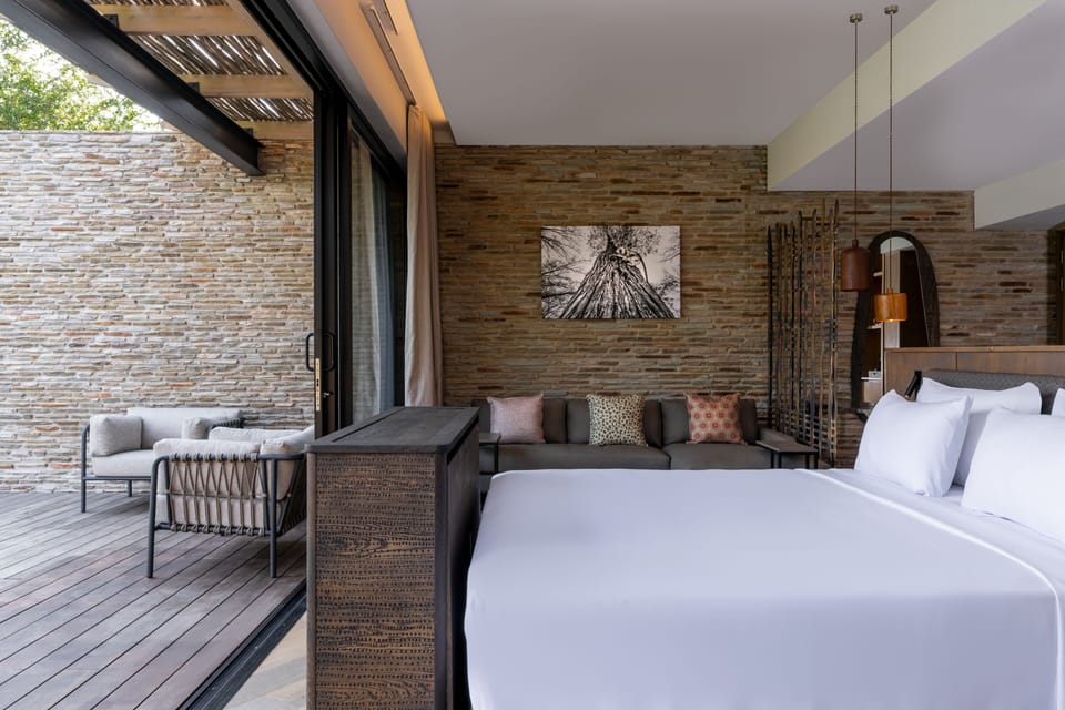 Premium Suite, Private Pool | Minibar, in-room safe, desk, laptop workspace