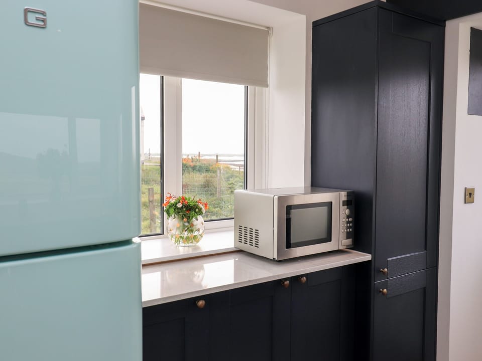 Fridge, dishwasher, electric kettle, toaster