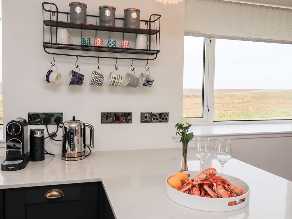 Fridge, dishwasher, electric kettle, toaster