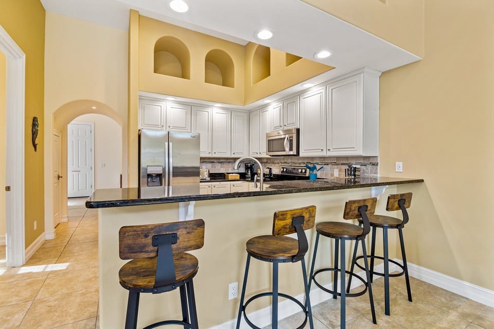 Villa (3 Bedrooms) | Private kitchen | Fridge, microwave, oven, stovetop