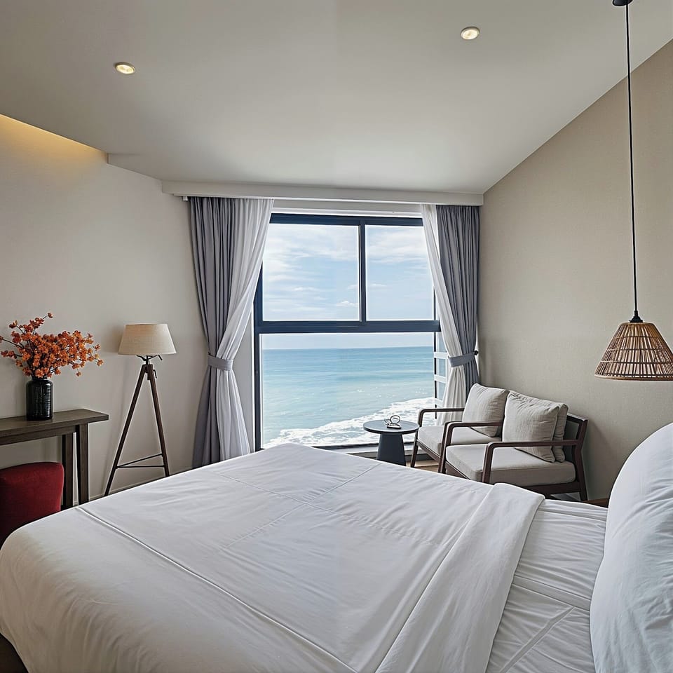 Quadruple Room, 2 Queen Beds, Beach View | Premium bedding, in-room safe, individually decorated