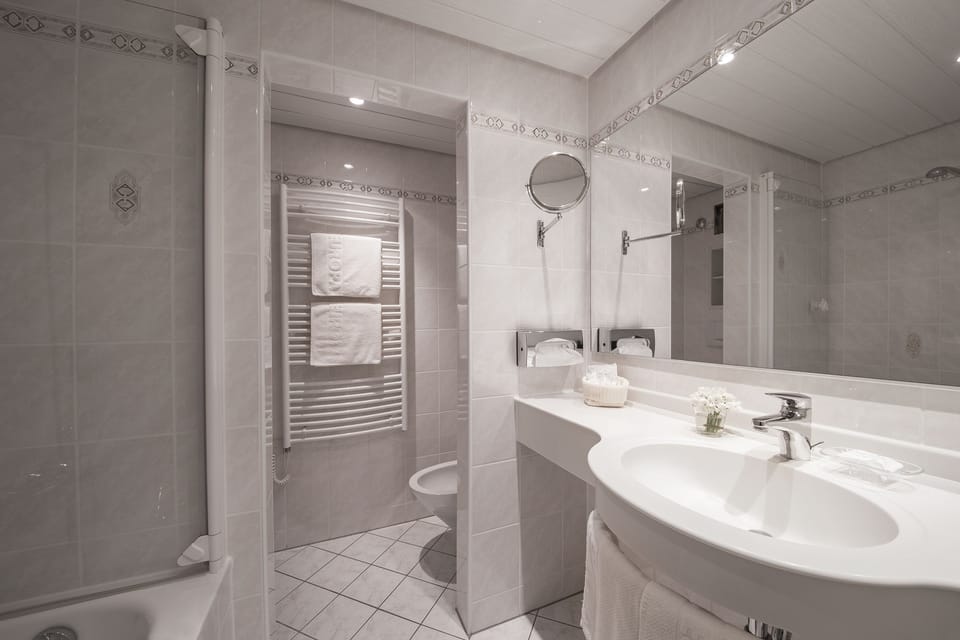 Free toiletries, hair dryer, towels