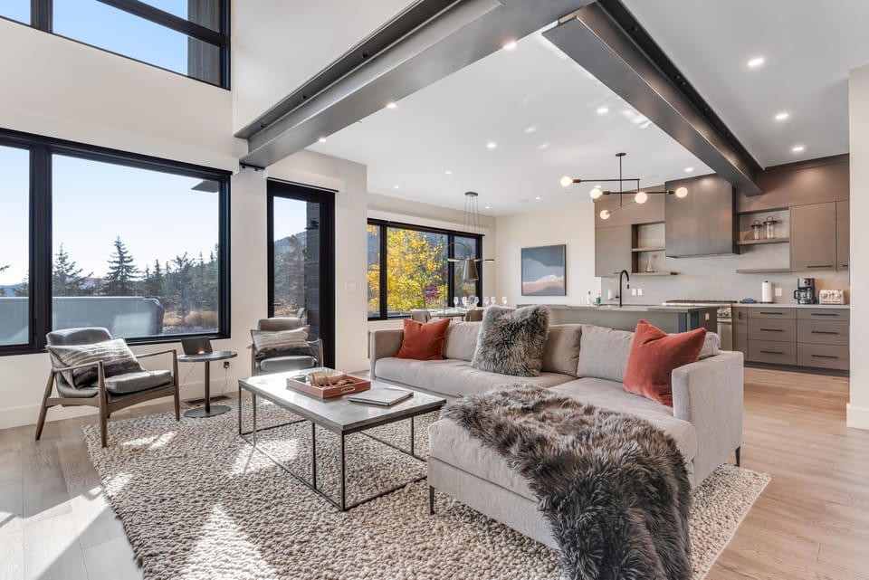 Ridgeline at The Canyons | Living area | Flat-screen TV, fireplace