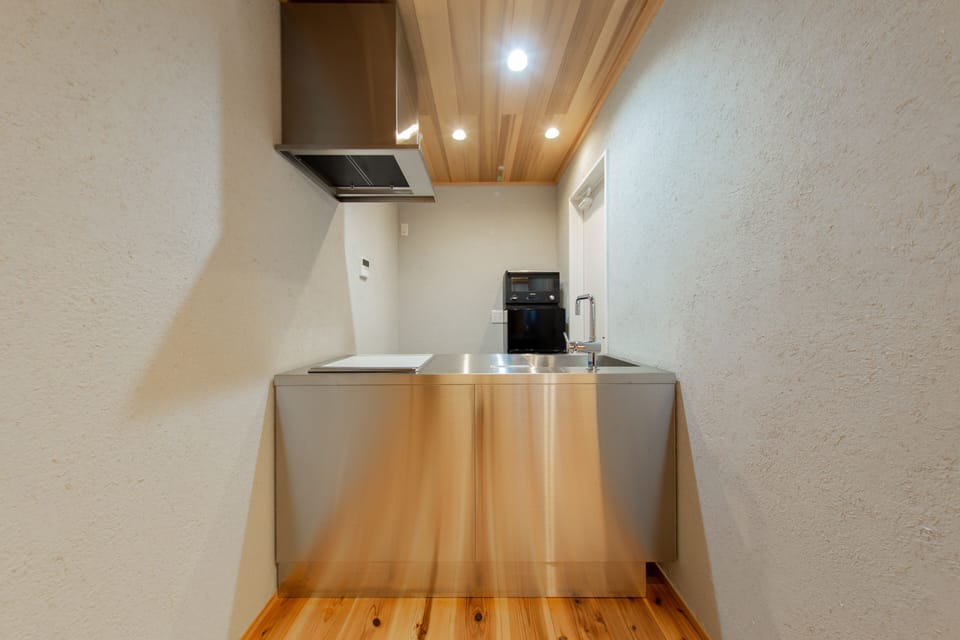 Apartment | Private kitchen | Full-size fridge, microwave, stovetop, electric kettle
