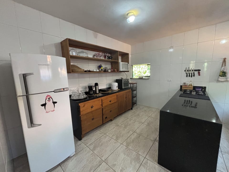 Fridge, microwave, stovetop, toaster