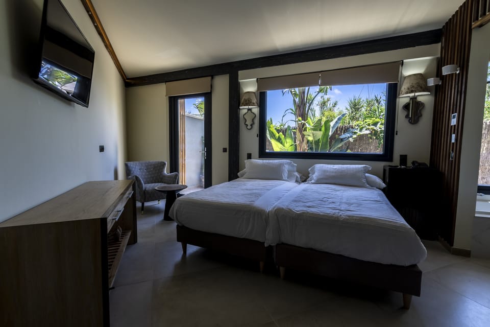 Double Room, Garden View | Premium bedding, down comforters, memory foam beds, minibar