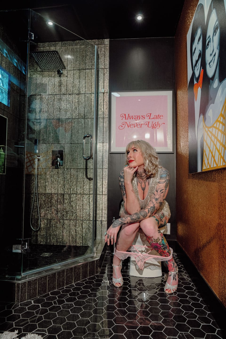 Premier Room | Bathroom | Shower, rainfall showerhead, hair dryer, towels