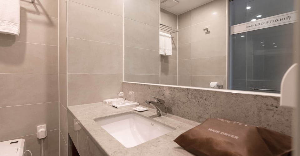 Hair dryer, bathrobes, slippers, bidet