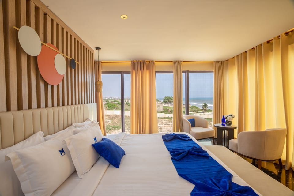 Presidential Room, 1 Bedroom, Non Smoking, Partial Ocean View | Minibar, desk, laptop workspace, soundproofing
