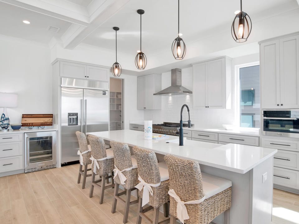 House, Multiple Beds, Patio, Ocean View (#8) | Private kitchen | Coffee/tea maker, fridge, microwave, oven
