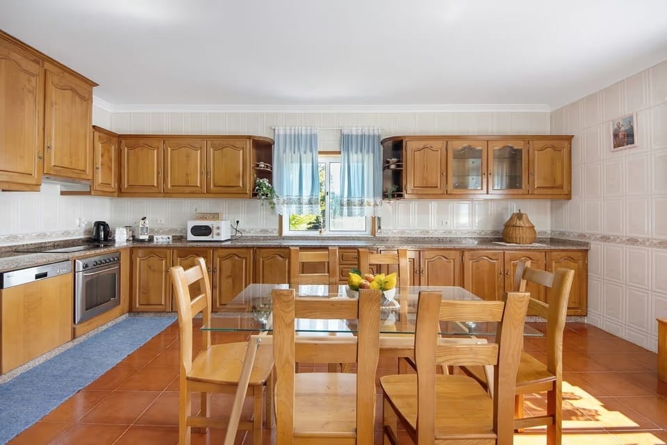 Villa | Private kitchen | Fridge, microwave, oven, stovetop